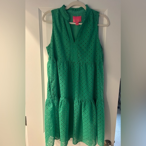 Lilly Pulitzer Dresses & Skirts - Lilly Pulitzer Green Eyelet Sundress